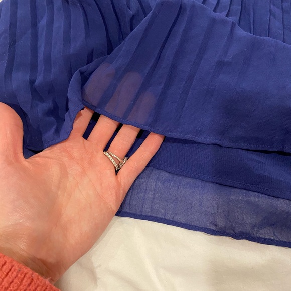 Navy blue strapless dress - Picture 2 of 3